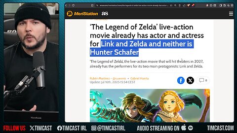 Hunter Schafer NOT ZELDA, Nintendo Announces NEW CAST, Woke Activists ARE LOSING IT | Tim Pool