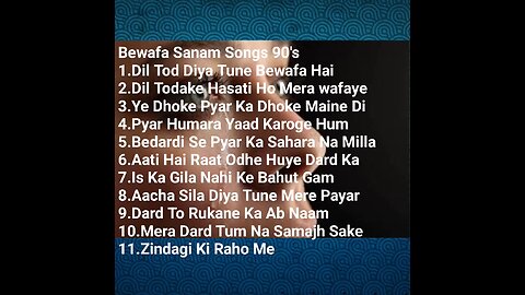 Sad songs