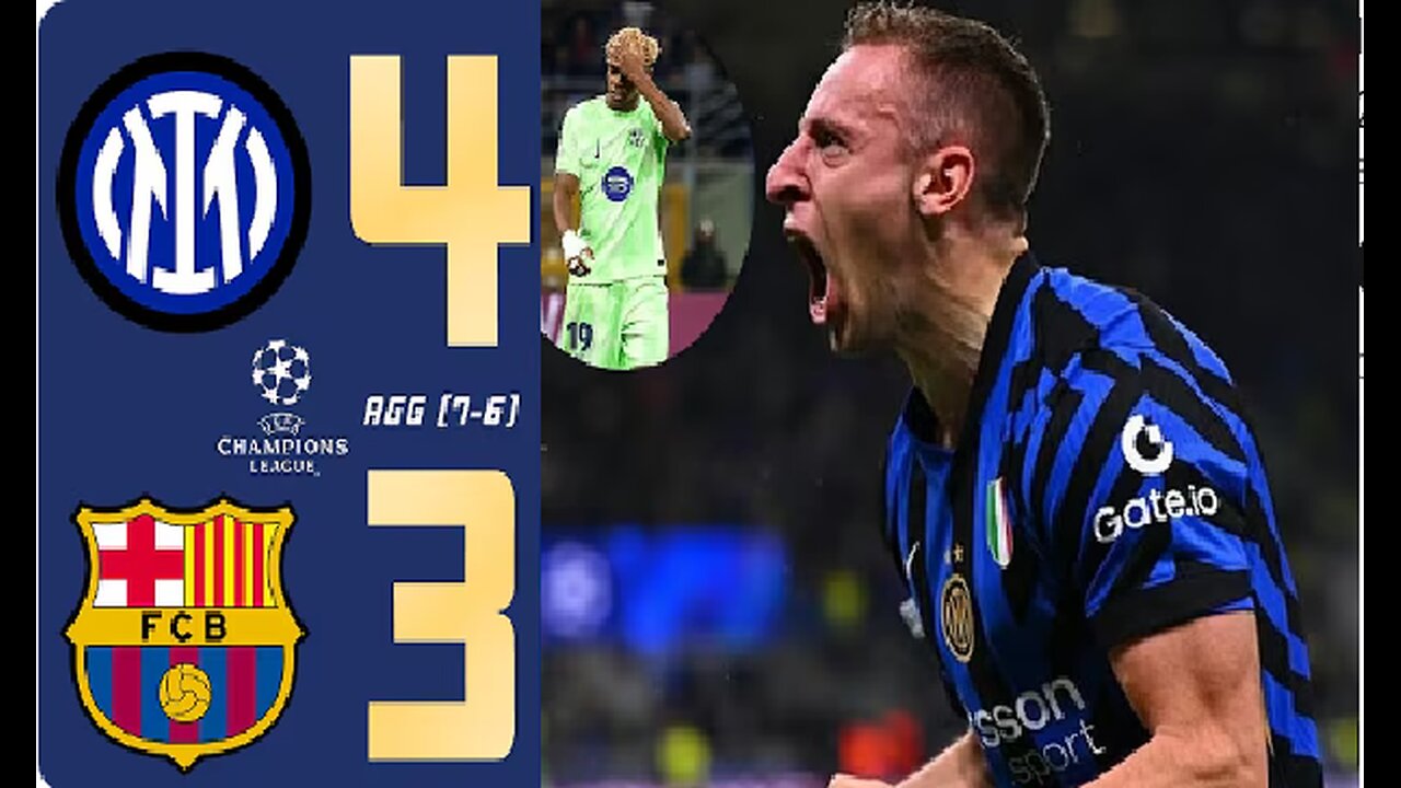 Inter Milan vs Barcelona 4-3 || Highlights & All Goals || UEFA Champions League 2024/2025
