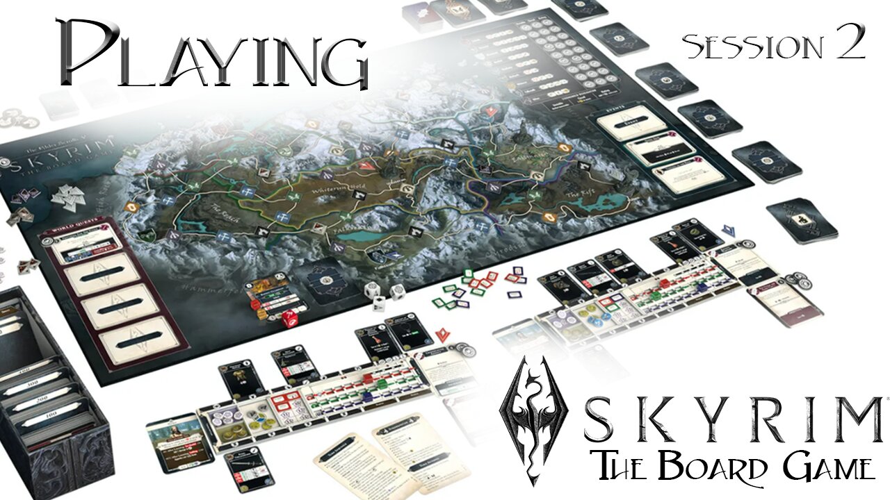 Playing Skyrim (The Board Game) with Inu! - Session 2