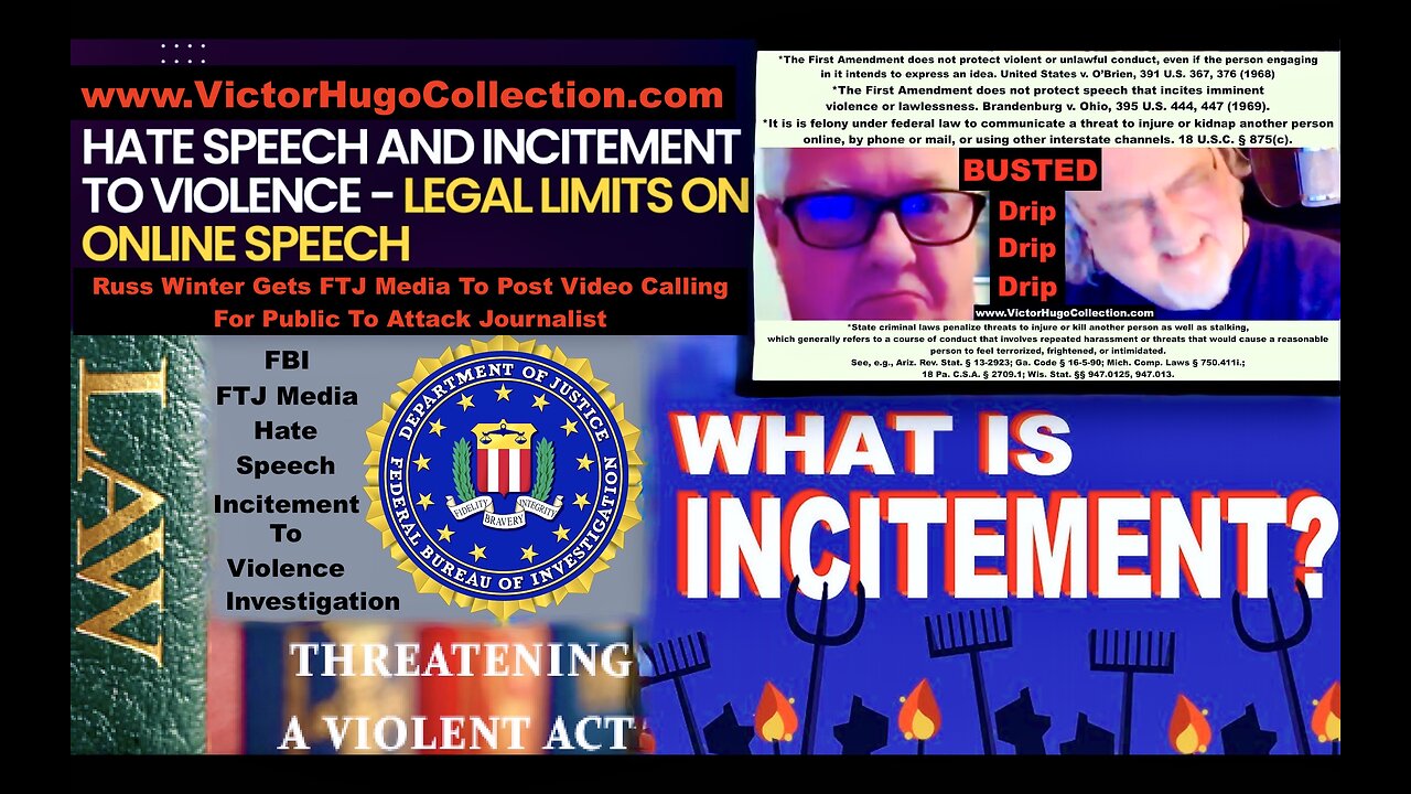 Jim Fetzer Flunky Russ Winter Sets Up Dave Gahary FTJ Media Don Vafanculo FBI Felony Investigation