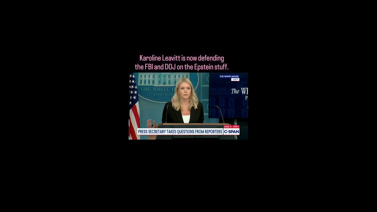 Karoline Leavitt is now defending the FBI and DOJ on the Epstein stuff. #breakingnews #geopolitics
