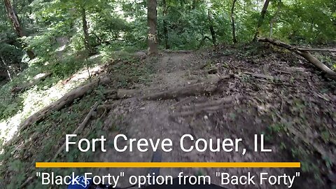 Fort Creve Couer MTB trail - "Black Forty" with crash