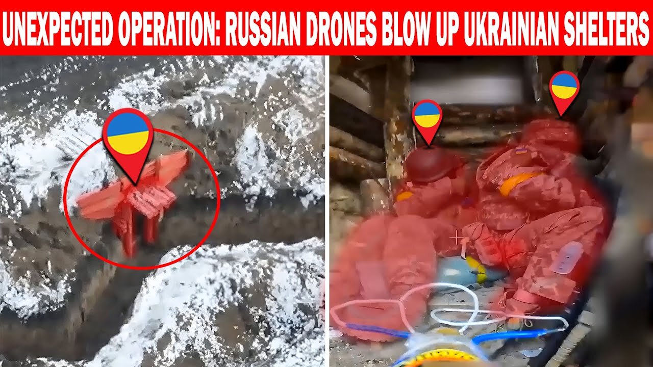 Russian Drones Obliterate Ukrainian Shelters with Precision