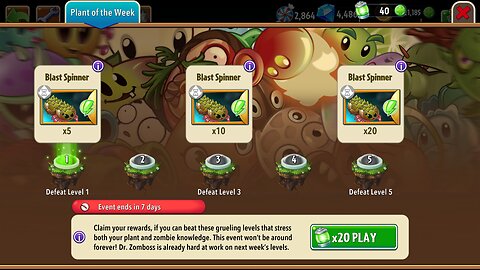 Plants vs Zombies 2 - Plant of the Week - Blast Spinner - September 2025