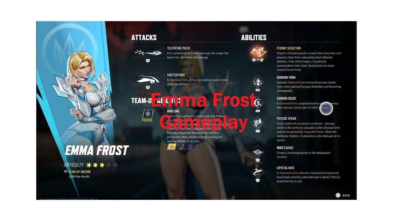 Emma Frost gameplay