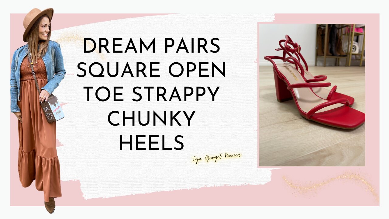 Dream Pairs square open toe strappy chunky heels review