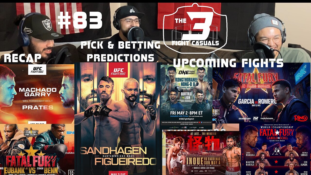 The 3 Fight Casuals #83 UFC Sandhagen vs Figueiredo PICK & BETTING PREDICTIONS