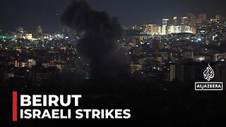 Israeli military carries out air strikes in the southern suburb of the Lebanese capital_ Beirut