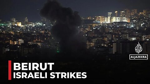 Israeli military carries out air strikes in the southern suburb of the Lebanese capital_ Beirut