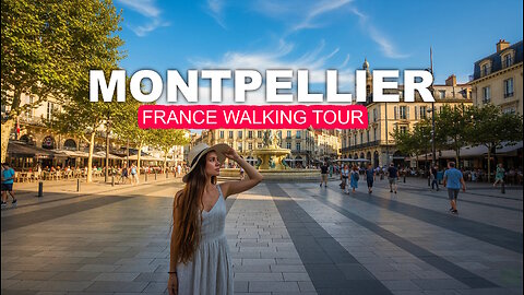 Montpellier, France walking tour 2025 4K 60 FPS. Walk through THE CITY WHERE NOSTRADAMUS STUDIED!