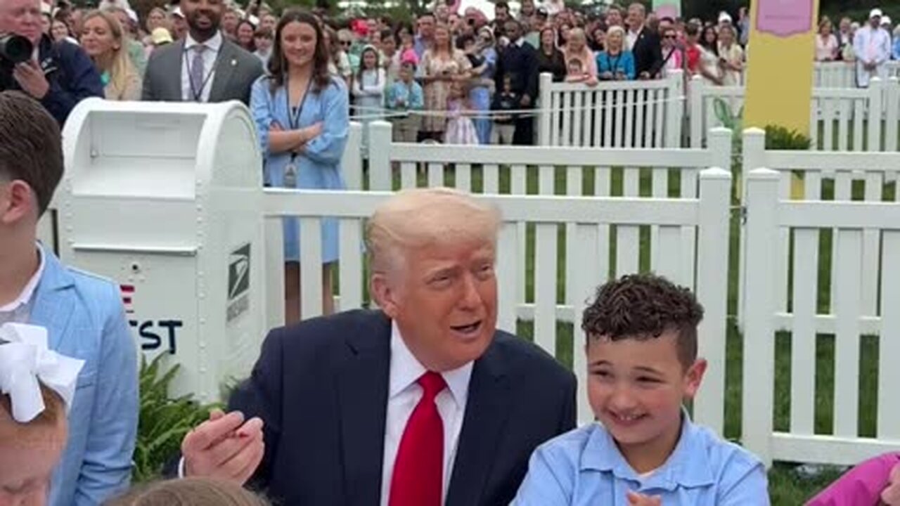 Trump Shares Heartwarming Moment With Kids At WH Easter Egg Roll