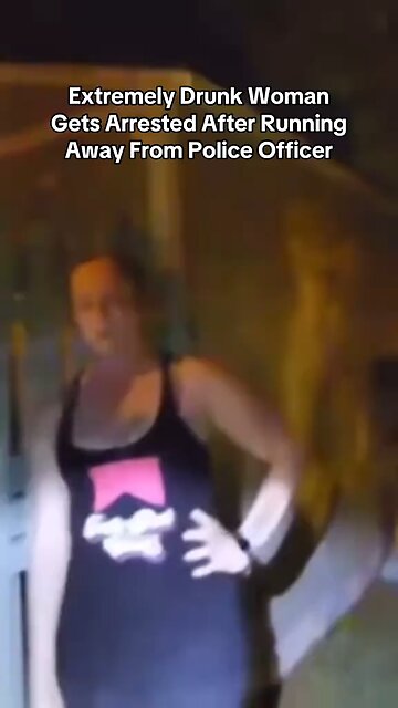 Extremely Drunk Woman Arrested After Fleeing From Police #DrunkWomanArrest #japd
