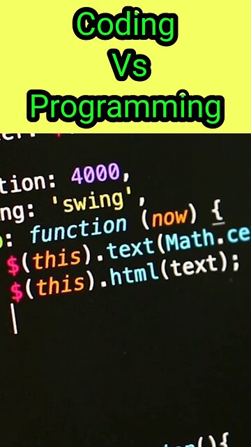 Coding Vs Programming
