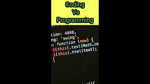 Coding Vs Programming
