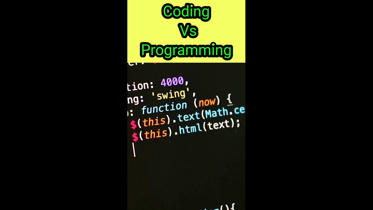 Coding Vs Programming
