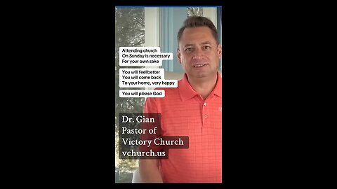 Sunday is for God Dr. Gian Pastor of Victory Church vchurch.us