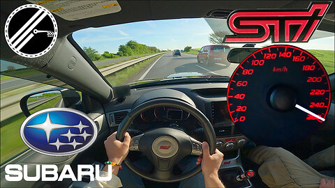 Subaru Impreza WRX STI | 353 PS | Top Speed Drive German Autobahn No Speed Limit POV