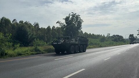 Thai military vehicles head to border amid clashes with Combodia