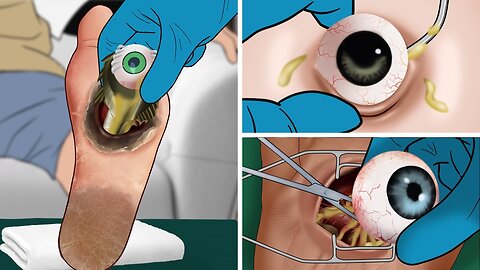 ASMR Remove eyes from body parts | ASMR Animation