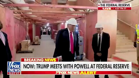 "TRUMP VS POWELL: Tense Exchange Caught on Camera as Both Wear Hard Hats!"