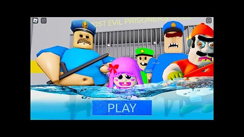 WATER MODE! UPDATE BARRY'S PRISON RUN! And BECOME BABY POLLY,POLICE FAMILY Full game #Obby #roblox