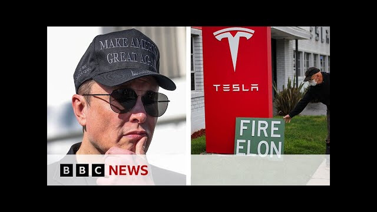 Tesla faces challenges after protests over Elon Musk controversy | BBC News