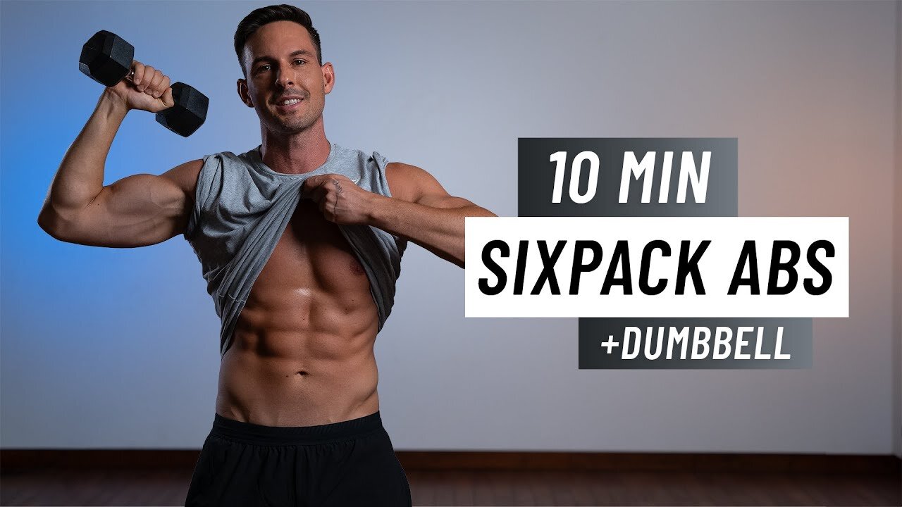 10 Min Dumbell Abs Workout - At Home 6 Pack Ab Routine