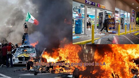LA rioting has now turned to looting, while a body is found where it is all happening