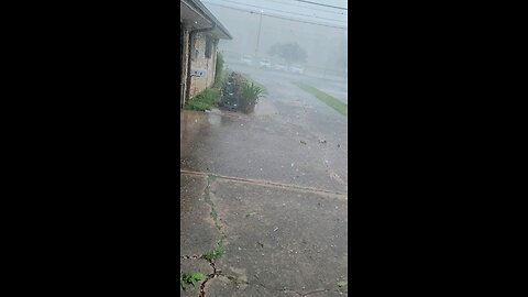 Hail storm in Brentwood neighborhood of Austin, TX - 28 May 2025
