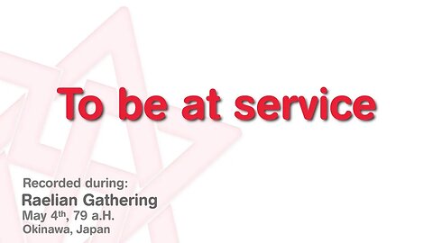 Maitreya Rael To be at service (79 05 04)