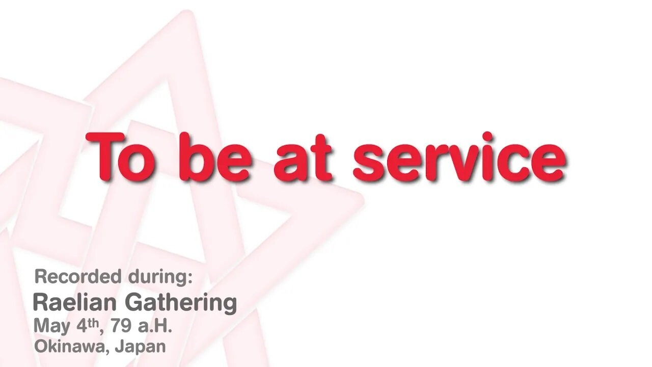 Maitreya Rael To be at service (79 05 04)
