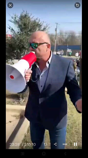 Alex Jones at Tesla Protest