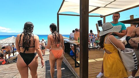 🇬🇷 Funny Day at Kavala Beach 🏖 beach walk 