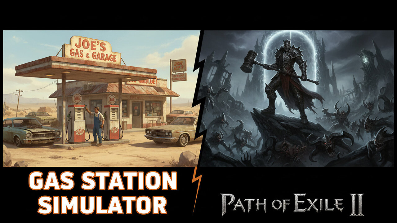 Playing Gas Station Simulator and Path of Exile 2!