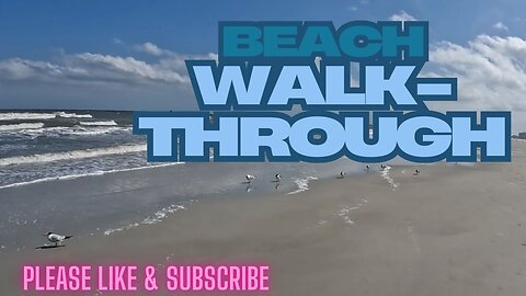 Windy Beach Walk at Jacksonville Beach | Relaxing Ocean Waves for Treadmill Walks & Relaxation