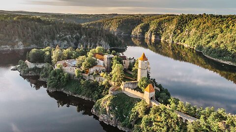Zvíkov Castle with DJI Mini 4K Drone (Czech Republic) Hrad Zvíkov dronem Česká republika