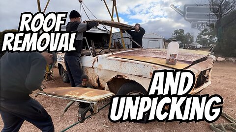 ROOF SKIN REMOVAL on Holden H series UTE