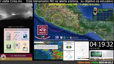SISMO Magnitud 4.2 Loc. 36 km al OESTE de HUETAMO, MICH 17/06/25 04:18:53 #noameritoalerta