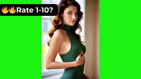 🔥 Rate Her Body in This Very Tight Figure-Hugging Green Day Dress 1-10? 😍 Supermodel 4K