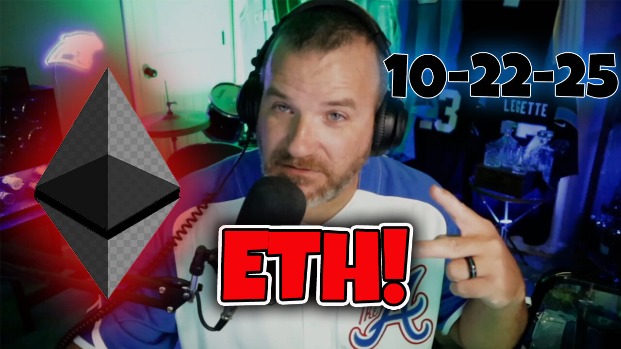 ETH slides south!! YIKES!! Update clip 10-22-25