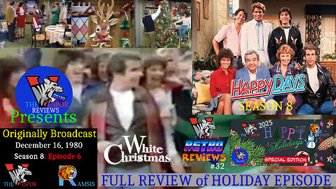 Retro TV Review | Happy Days (1980) "White Christmas" | S8 E6 Review | Holiday Episode 2025 |