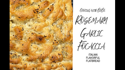 "Fluffy & Flavorful Rosemary Garlic Focaccia: The Ultimate Beginner’s Bread Recipe!"