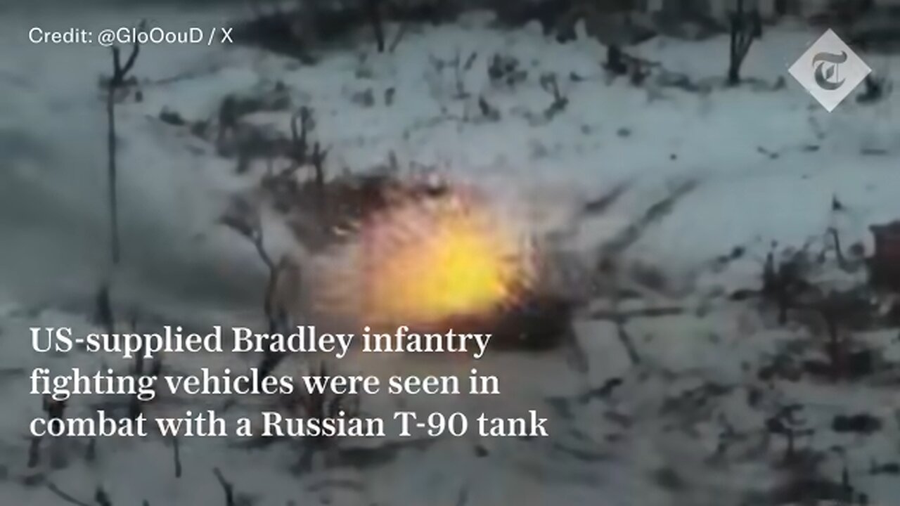 Ukraine: US-supplied Bradleys destroy Russian T90 tank