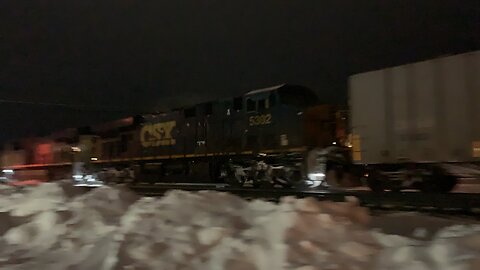Nighttime CSX Tanker Train