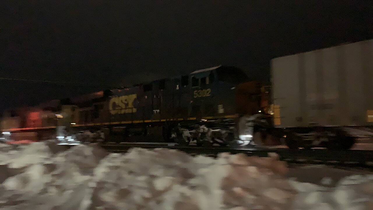 Nighttime CSX Tanker Train