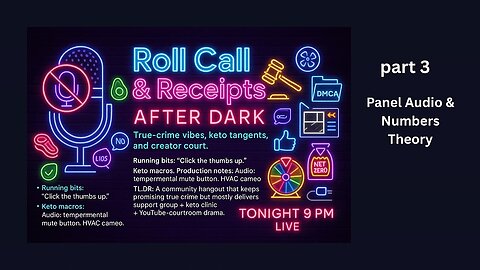 Roll Call part 3 - Panel Audio & Numbers Theory