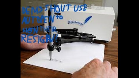 Dems Should Use the Autopen to sign Their RESIGNATION
