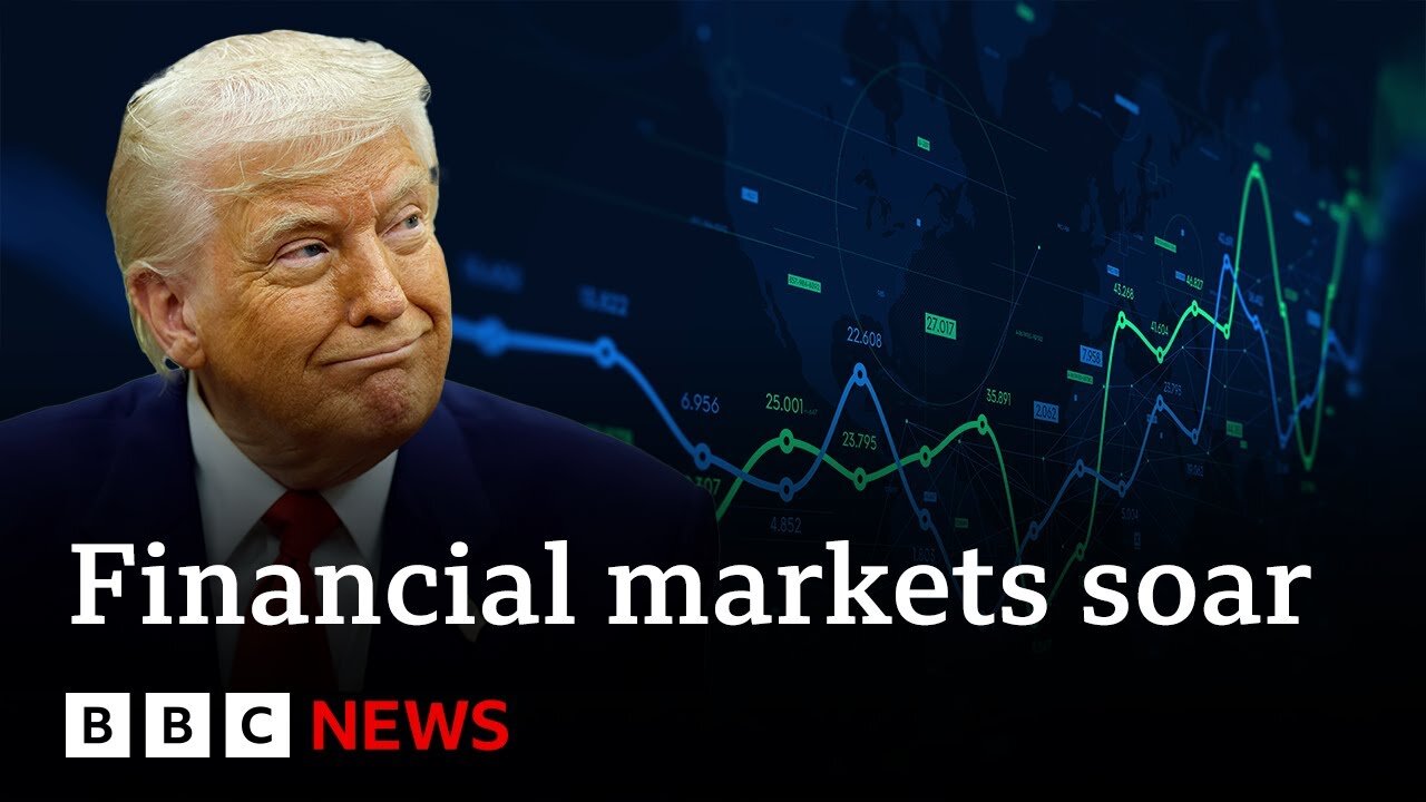 Markets soar after Trump announces tariffs pause | BBC News