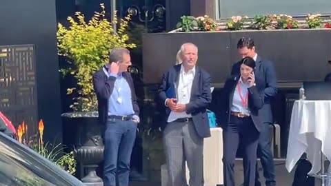 Albert Bourla (Pfizer) and Larry Summers (Economist) Departing Bilderberg 2025 | Josh Friedman